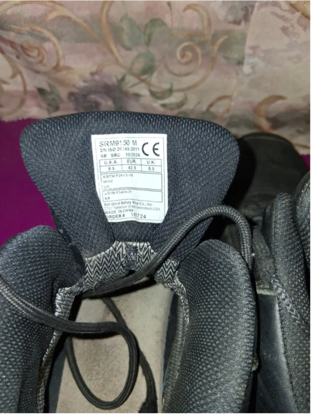 Saf-Gard SRM9150 Men's Black Safety Work Boots EN ISO ASTM EH SR Size 9.5 M